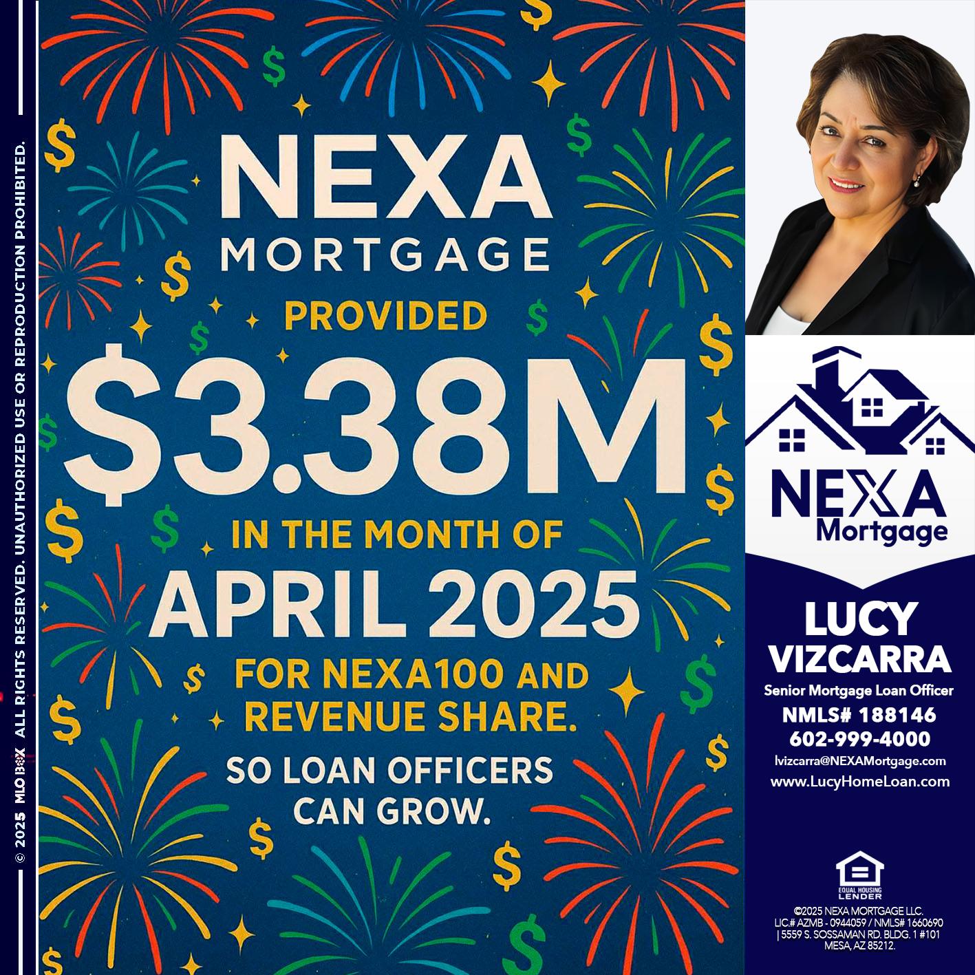 $3.38M - Lucy Vizcarra -Mortgage Loan Officer