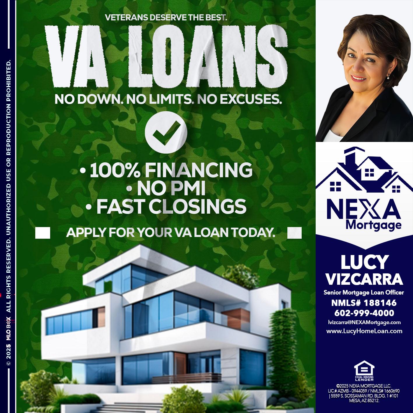VA LOANS - Lucy Vizcarra -Mortgage Loan Officer