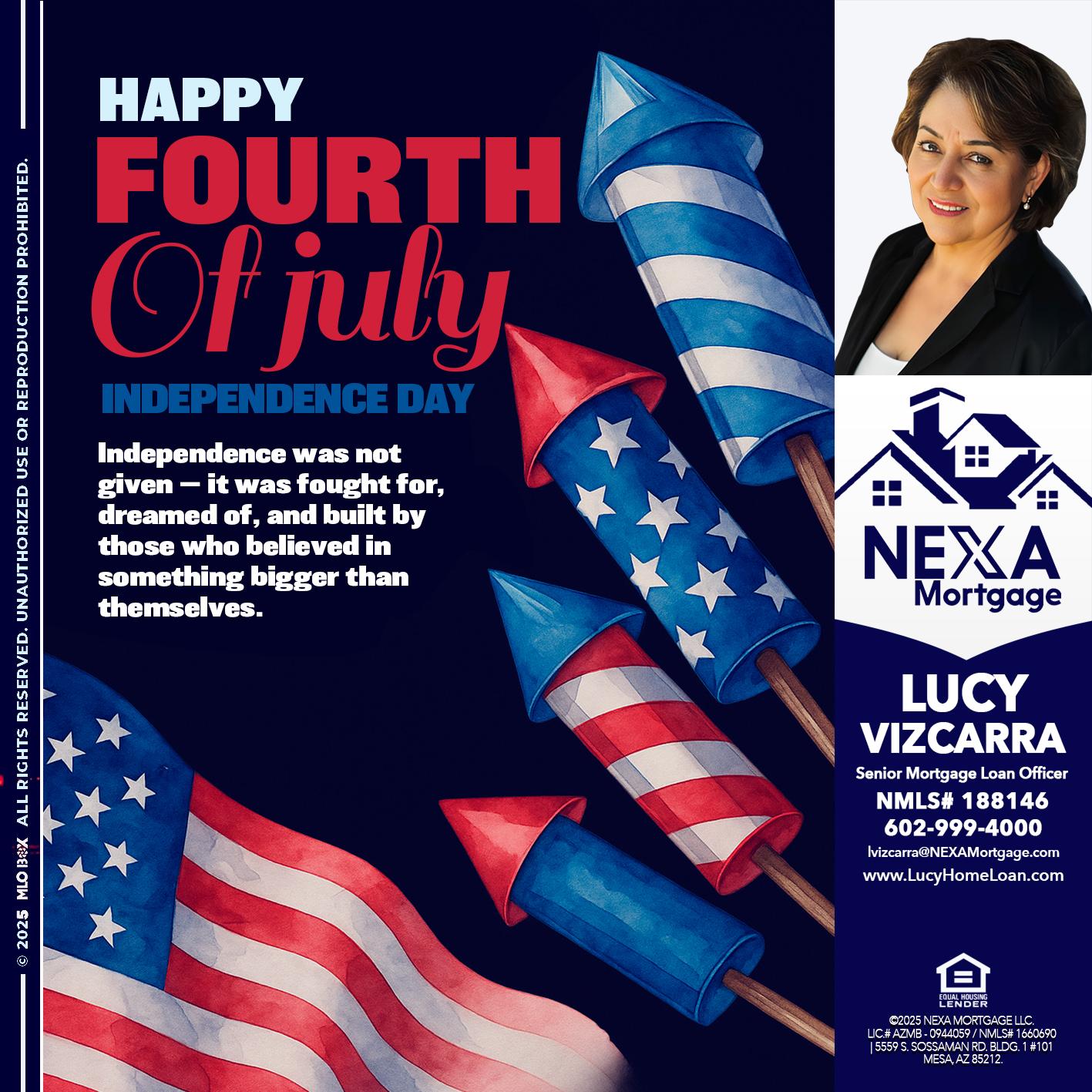 happy fourth - Lucy Vizcarra -Mortgage Loan Officer