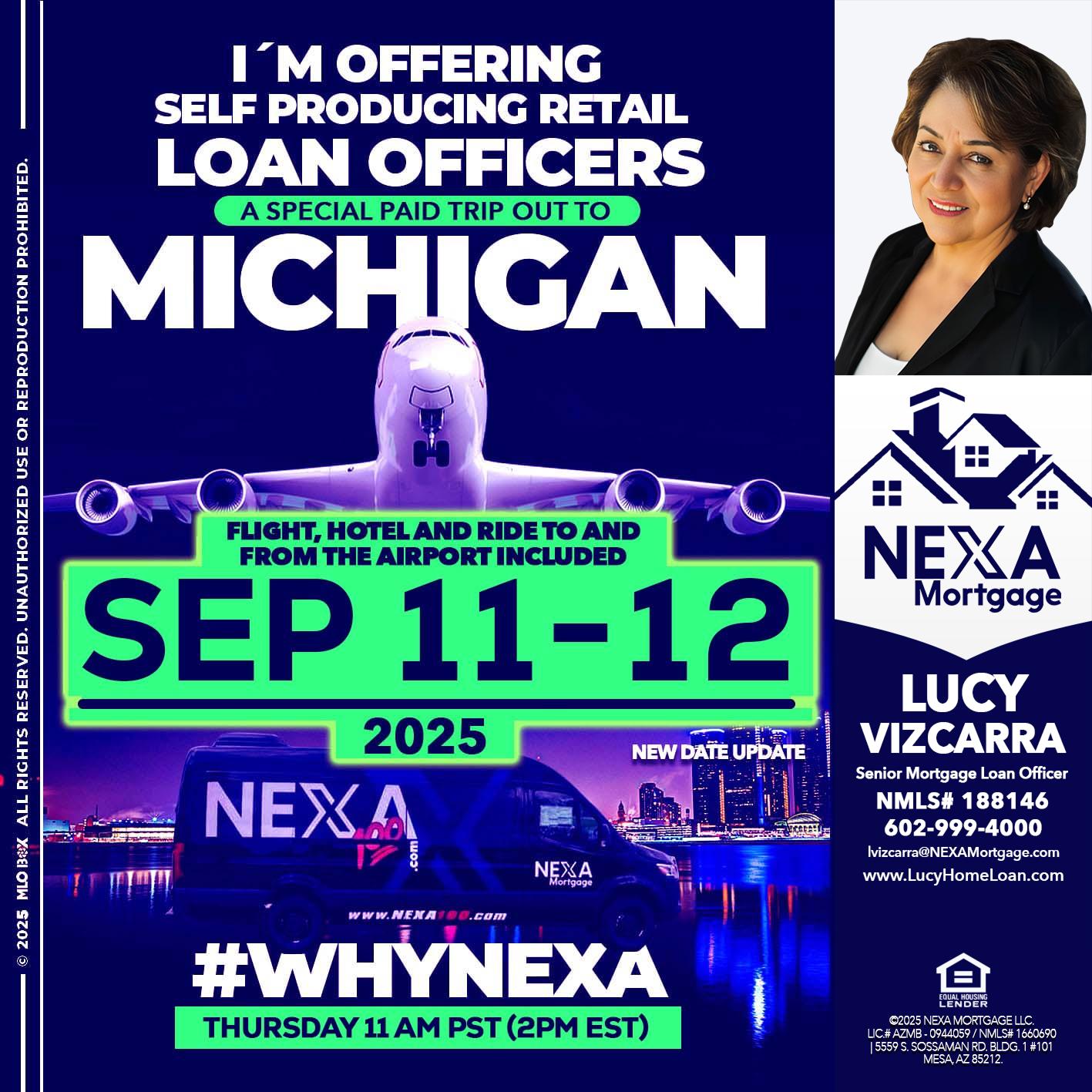 michigan sep 11-12 - Lucy Vizcarra -Mortgage Loan Officer