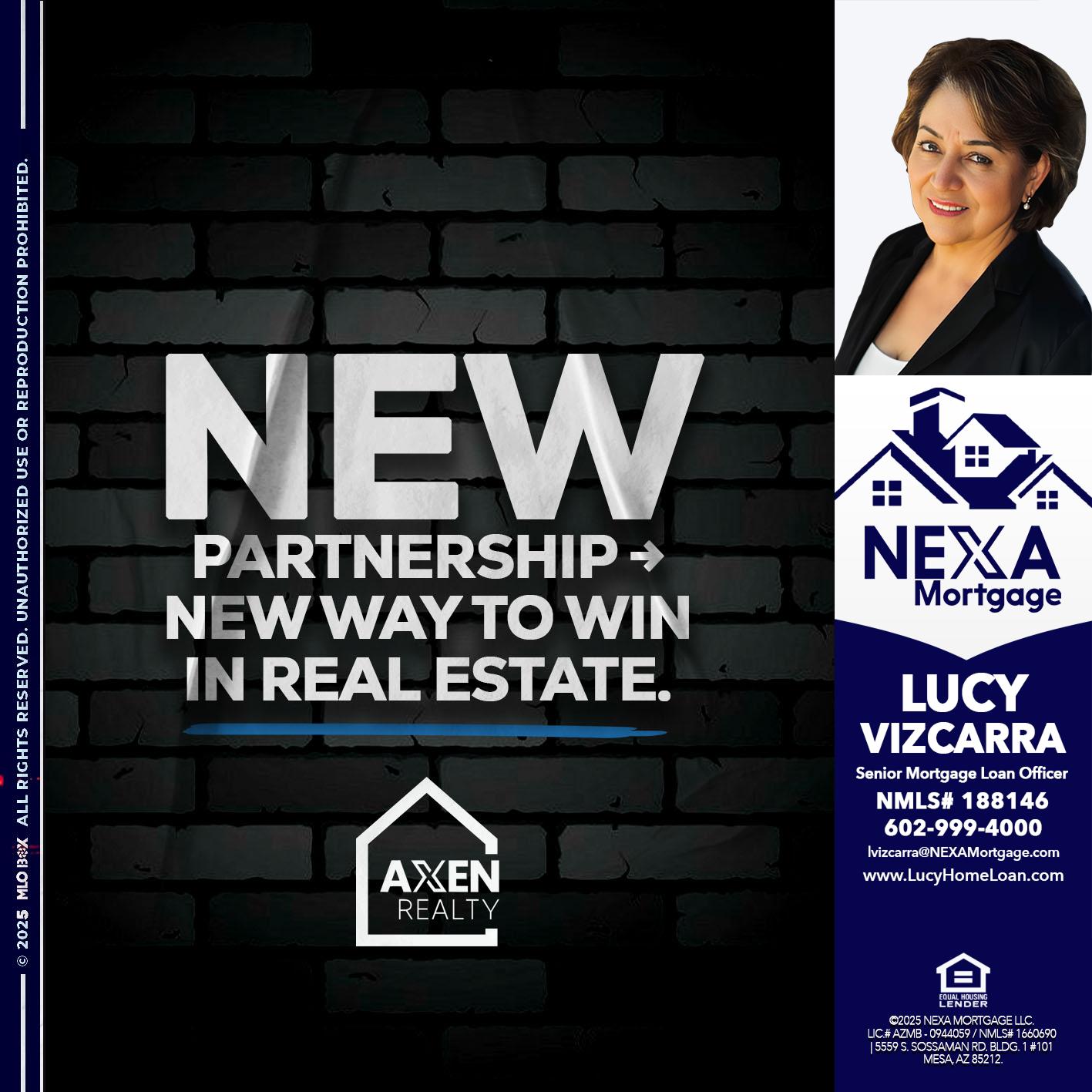 new partnership - Lucy Vizcarra -Mortgage Loan Officer