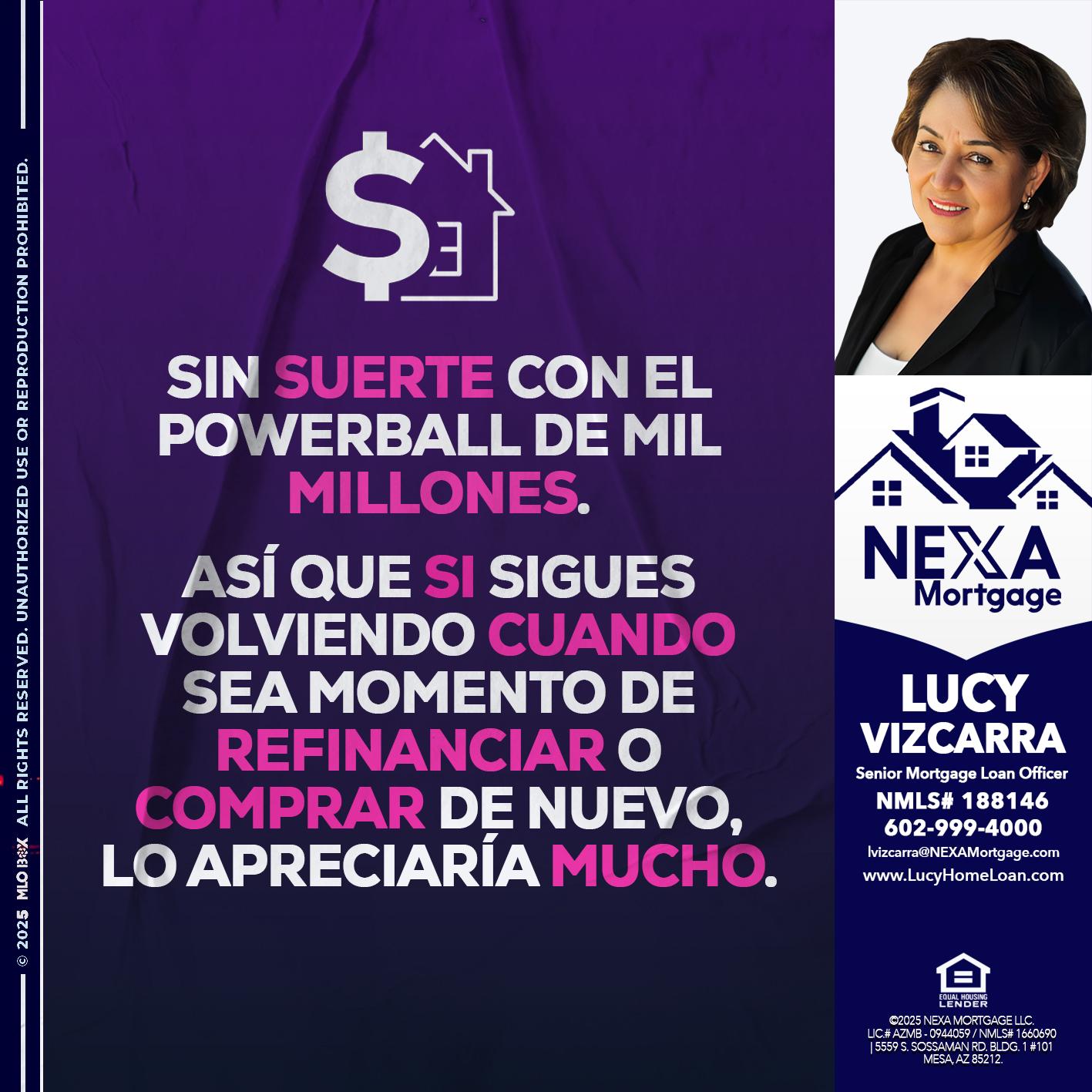 SIN SUERTE - Lucy Vizcarra -Mortgage Loan Officer
