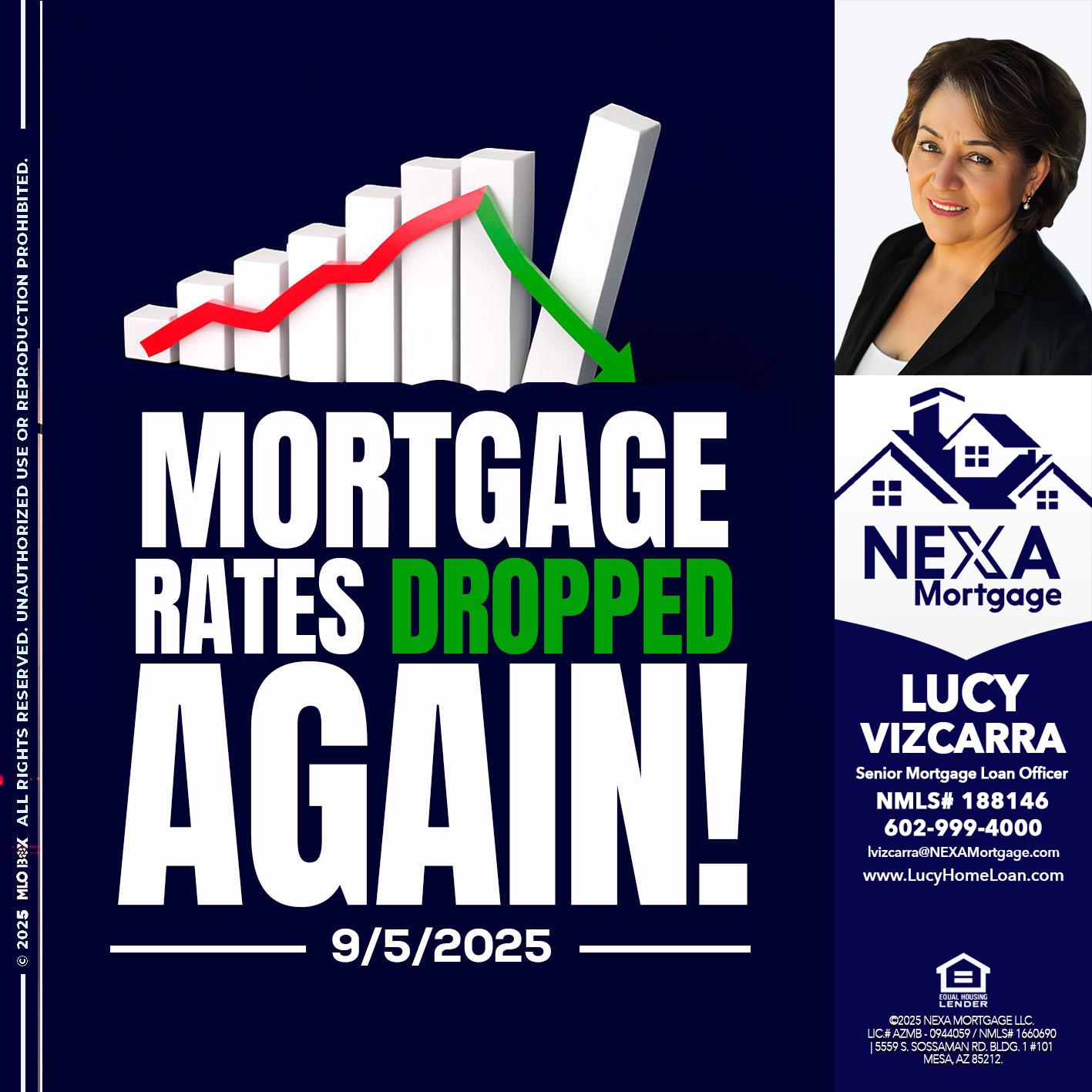 RATES DROP - Lucy Vizcarra -Mortgage Loan Officer