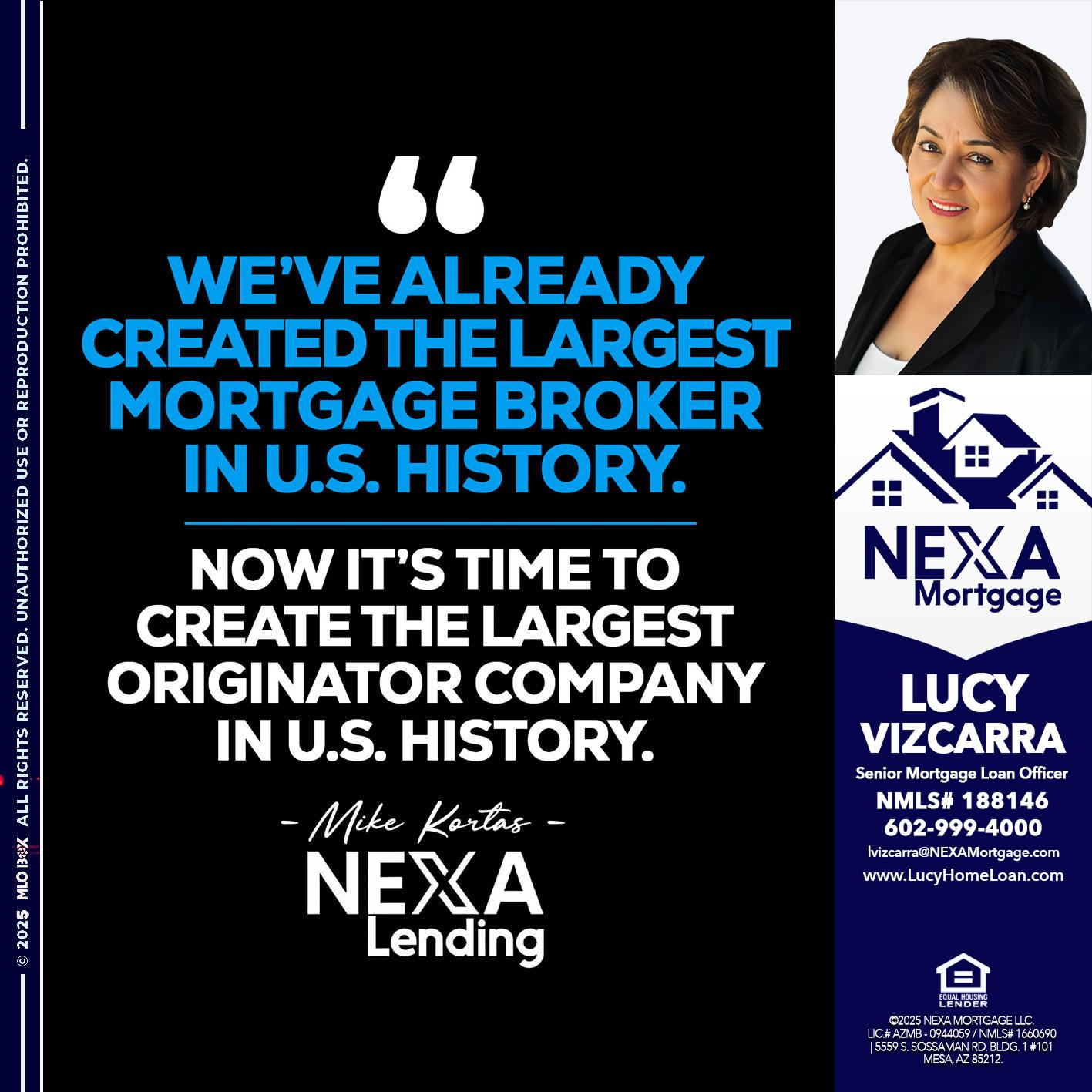 weve already - Lucy Vizcarra -Mortgage Loan Officer