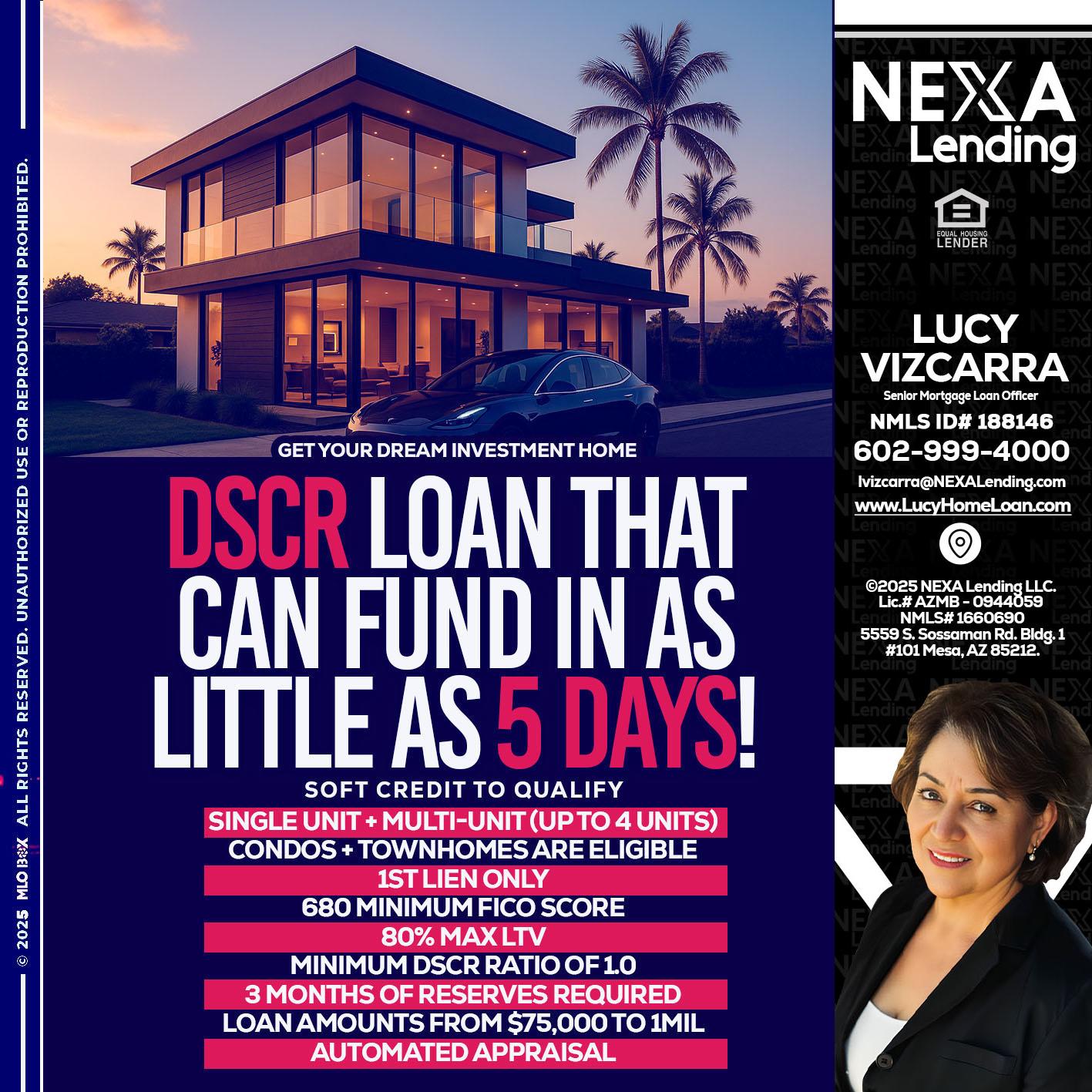 DSCR - Lucy Vizcarra -Mortgage Loan Officer