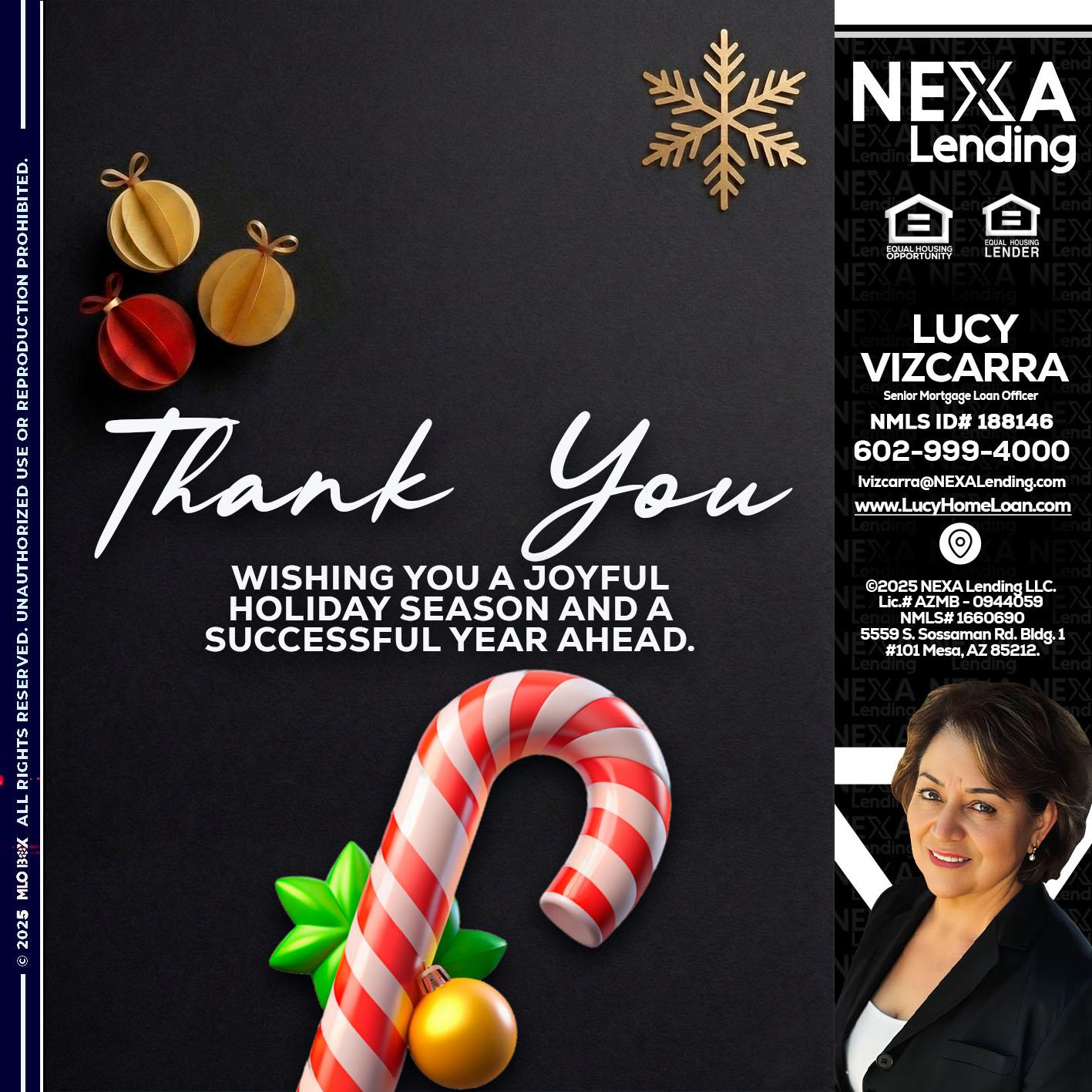 THANK YOU - Lucy Vizcarra -Mortgage Loan Officer