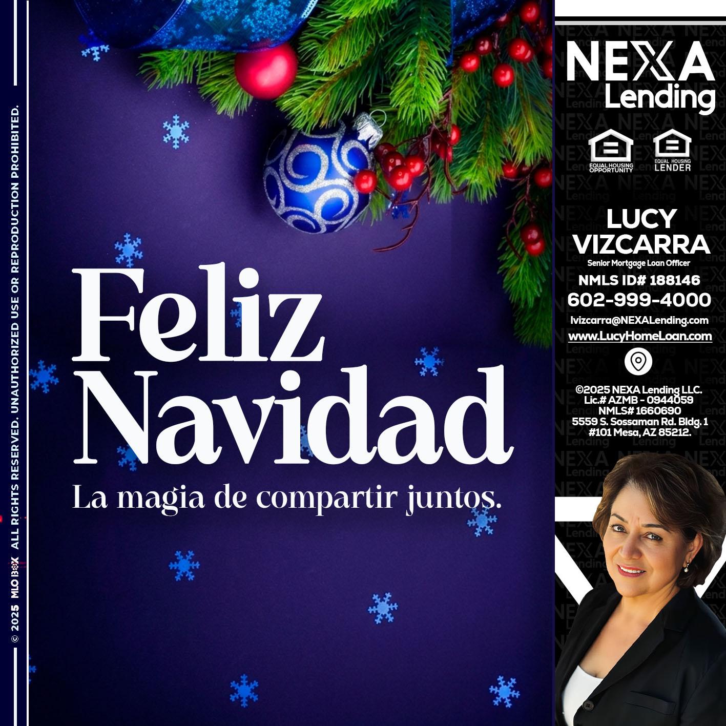 FELIZ NAVIDAD - Lucy Vizcarra -Mortgage Loan Officer