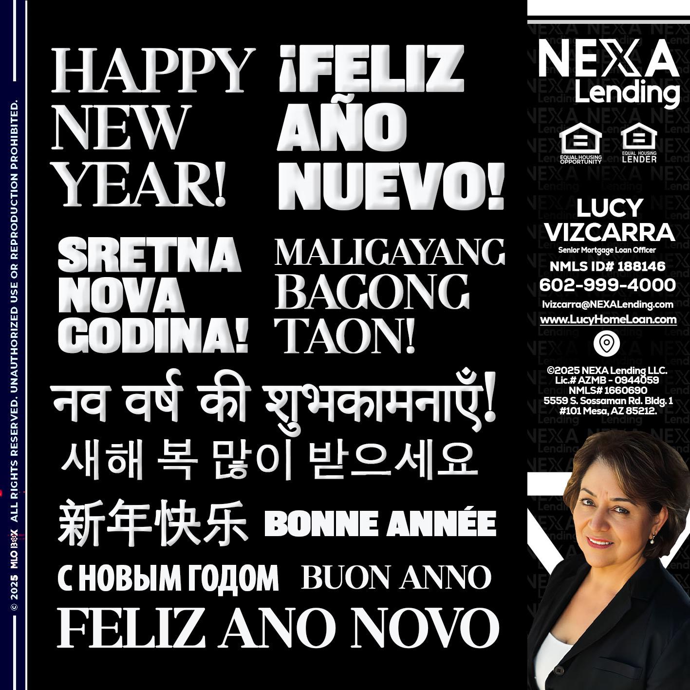 HAPPY NEW YEAR - Lucy Vizcarra -Mortgage Loan Officer