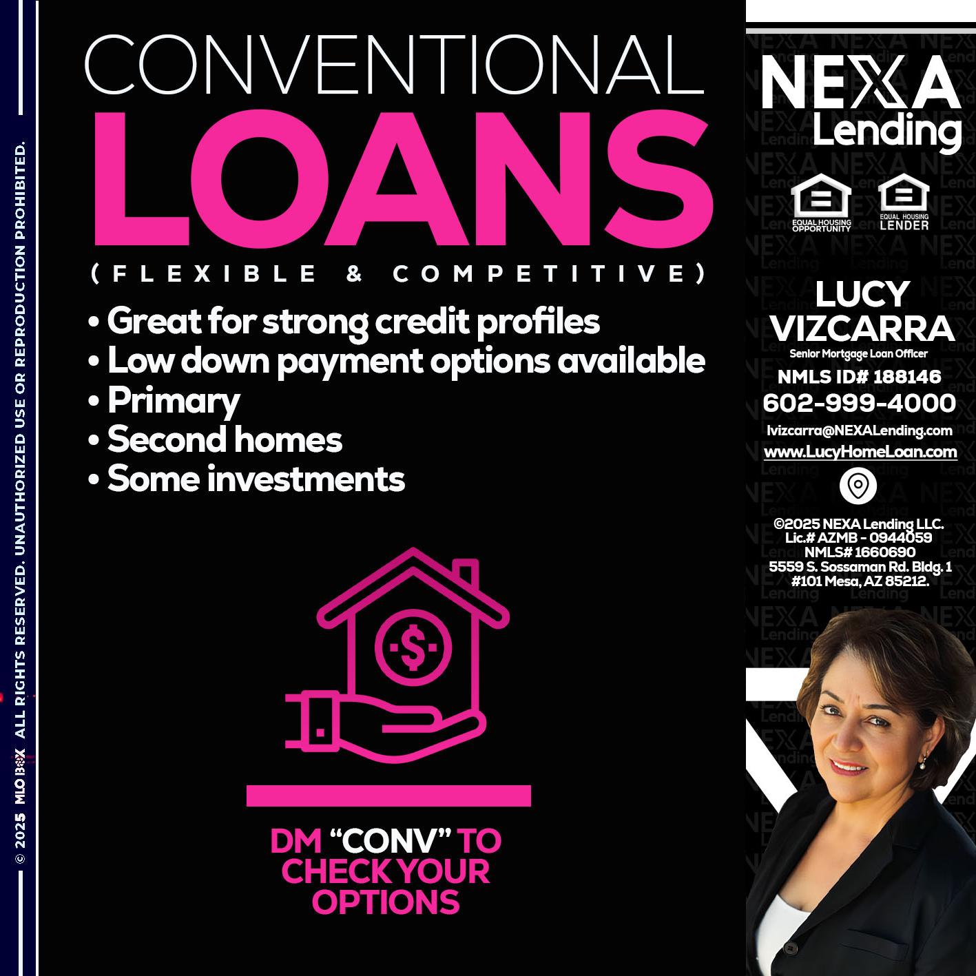 CONVENTIONAL LOANS - Lucy Vizcarra -Mortgage Loan Officer