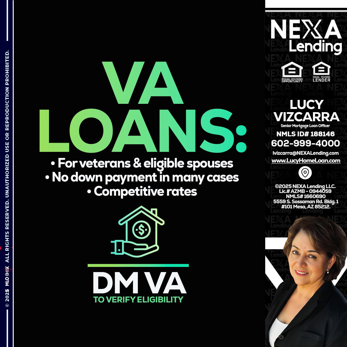 VA LOANS - Lucy Vizcarra -Mortgage Loan Officer