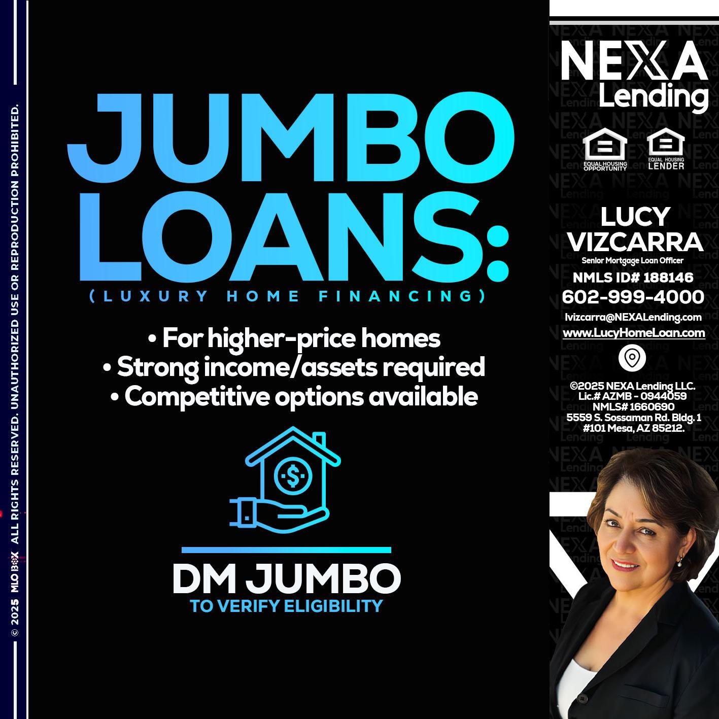JUMBO LOANS - Lucy Vizcarra -Mortgage Loan Officer