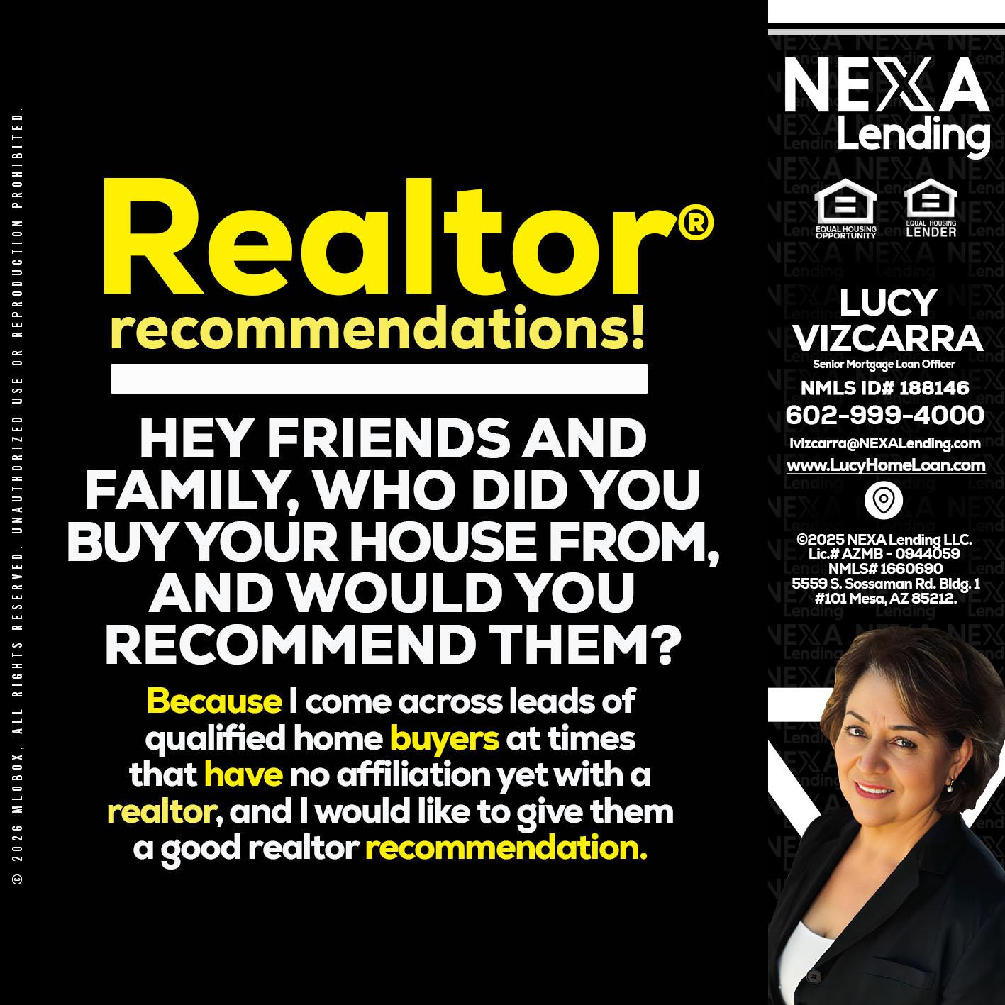 REALTOR - Lucy Vizcarra -Mortgage Loan Officer