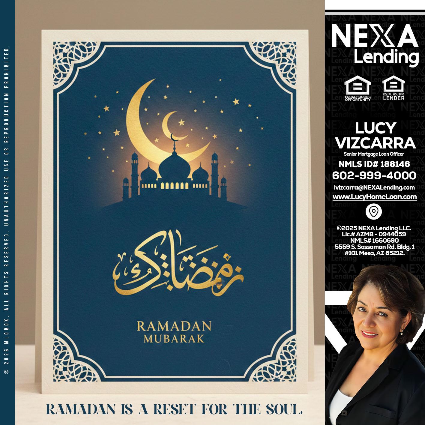 HAPPY RAMADAN - Lucy Vizcarra -Mortgage Loan Officer