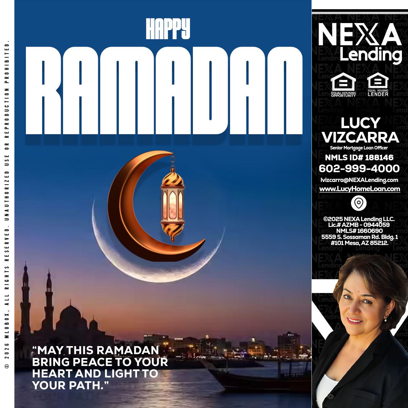 RAMADAN - Lucy Vizcarra -Mortgage Loan Officer