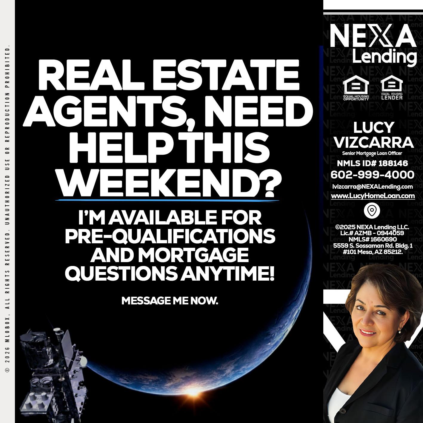 REAL ESTATE AGENTS - Lucy Vizcarra -Mortgage Loan Officer