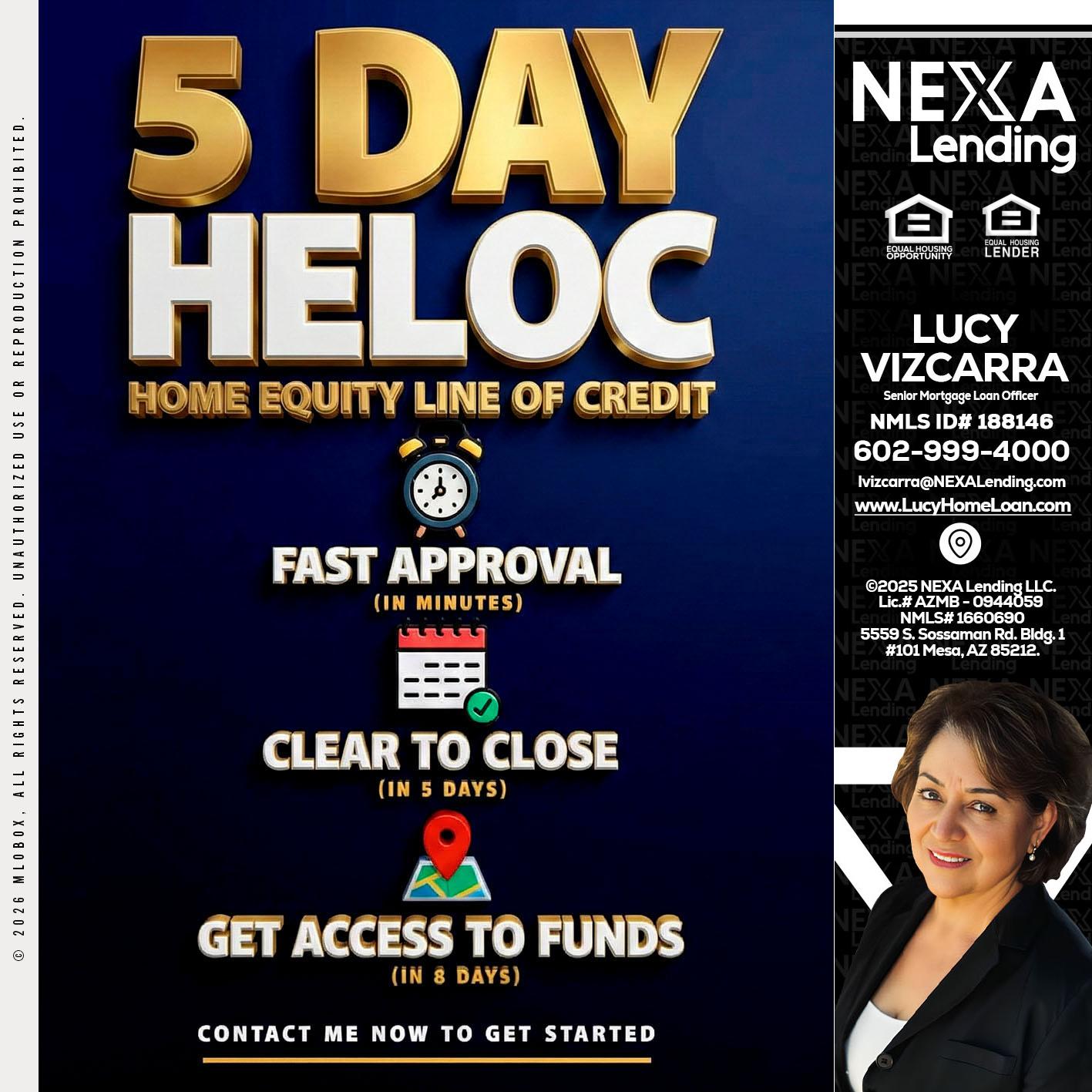 5 day hello - Lucy Vizcarra -Mortgage Loan Officer