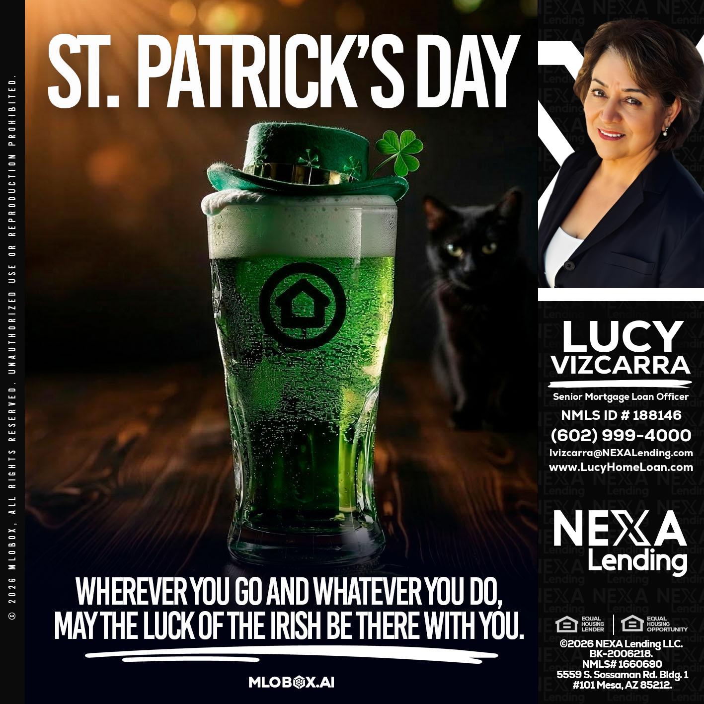st. Patricks day - Lucy Vizcarra -Mortgage Loan Officer