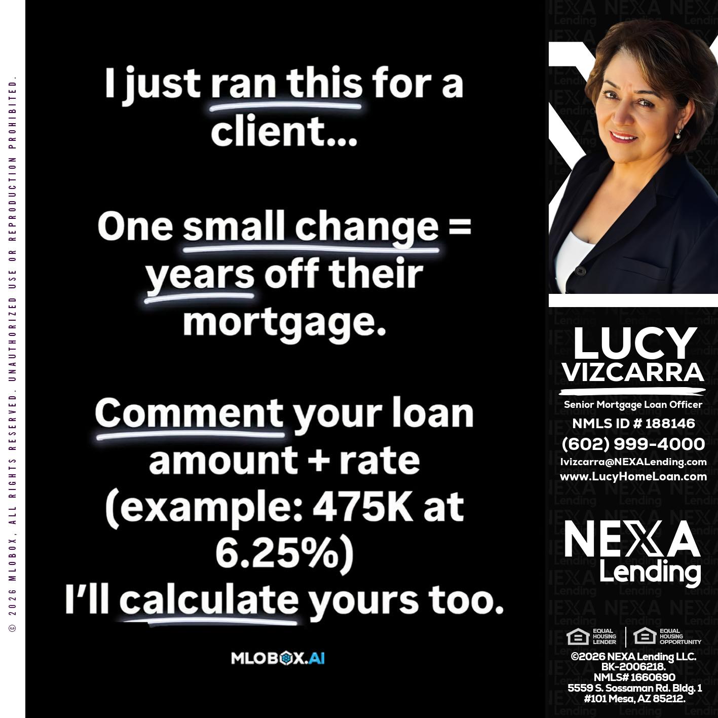 I JUST RAN - Lucy Vizcarra -Mortgage Loan Officer