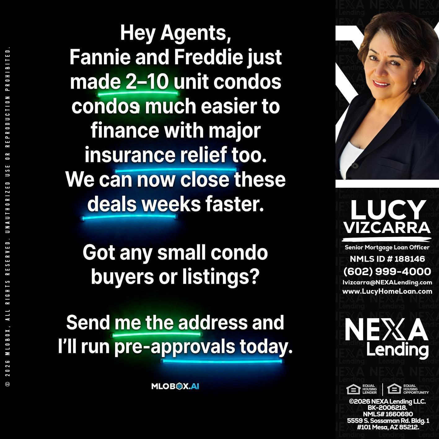 HEY AGENTS - Lucy Vizcarra -Mortgage Loan Officer