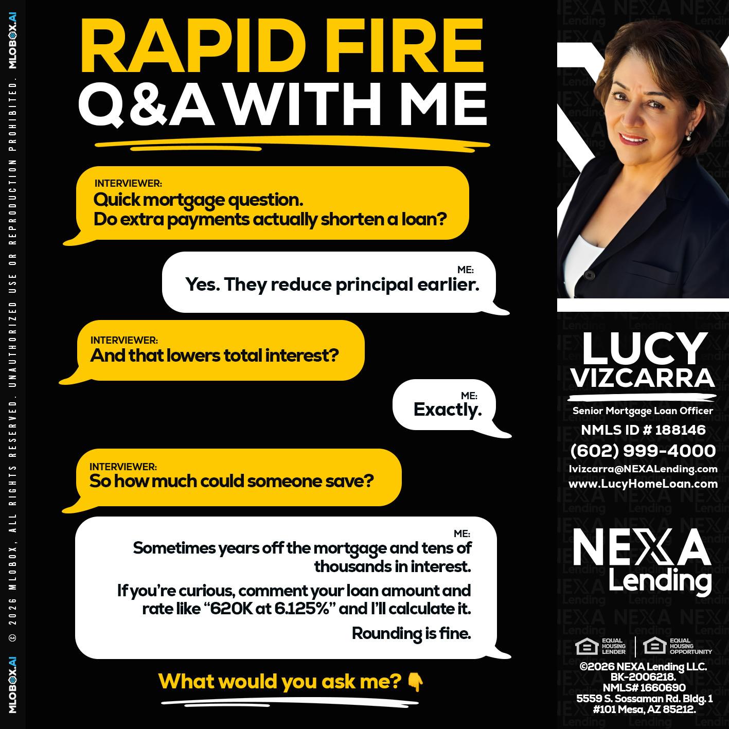 RAPID FIRE QA - Lucy Vizcarra -Mortgage Loan Officer
