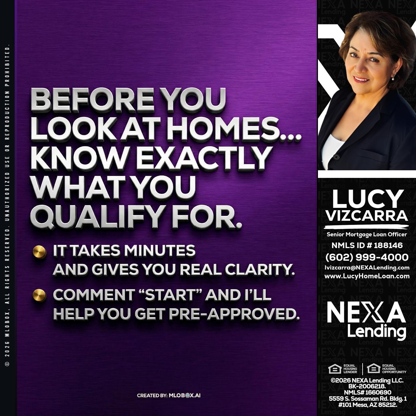 BEFORE YOU - Lucy Vizcarra -Mortgage Loan Officer