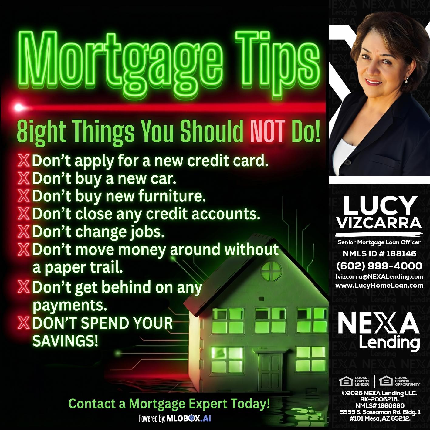 Mortgage Tips at your Door - Lucy Vizcarra -Mortgage Loan Officer