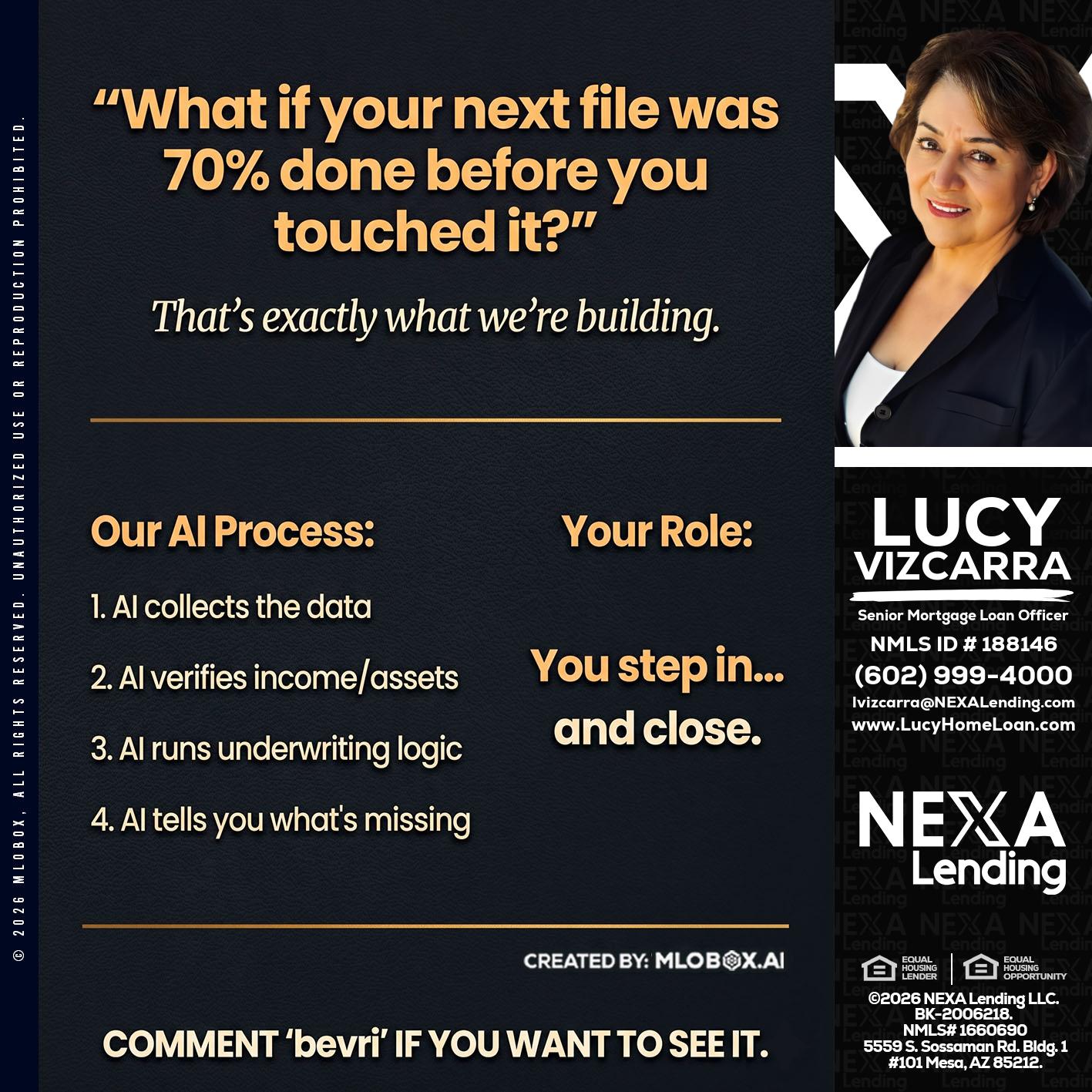 WHAT IF YOUR - Lucy Vizcarra -Mortgage Loan Officer