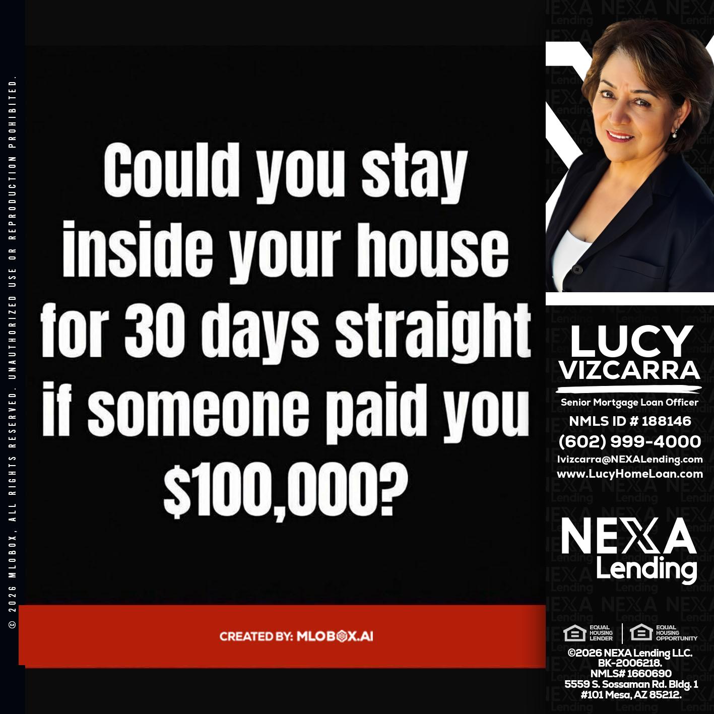 COULD YOU STAY - Lucy Vizcarra -Mortgage Loan Officer