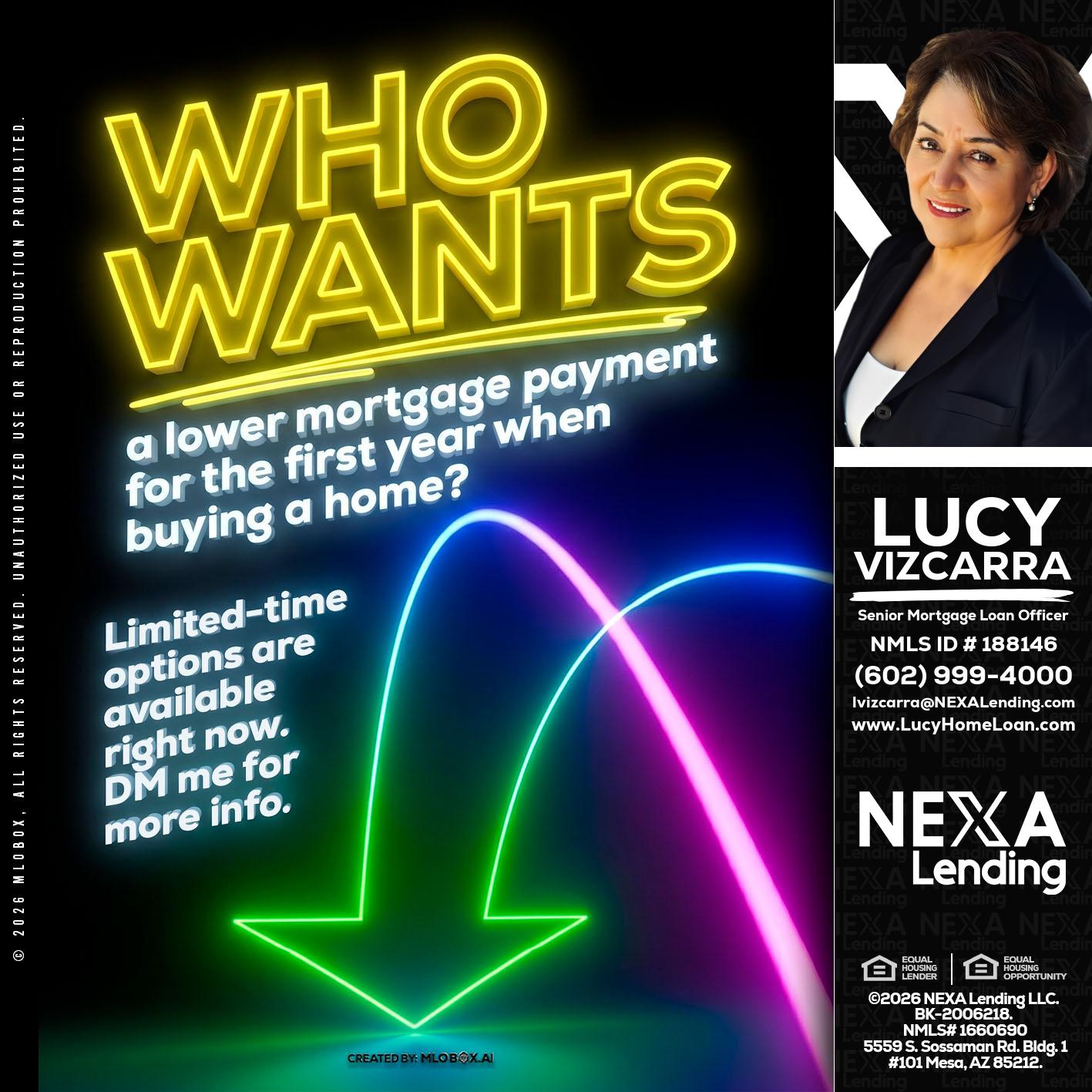 WHO WANTS - Lucy Vizcarra -Mortgage Loan Officer