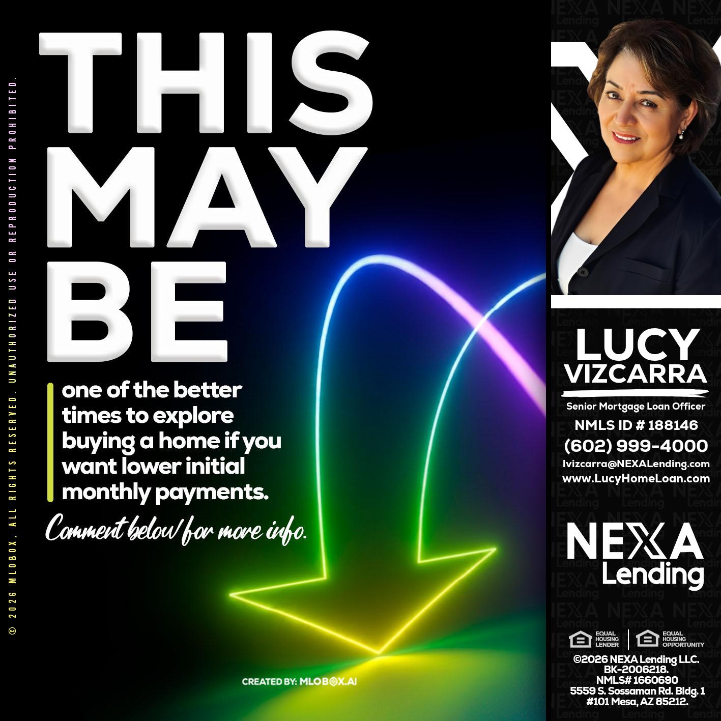 THIS MAY BE - Lucy Vizcarra -Mortgage Loan Officer