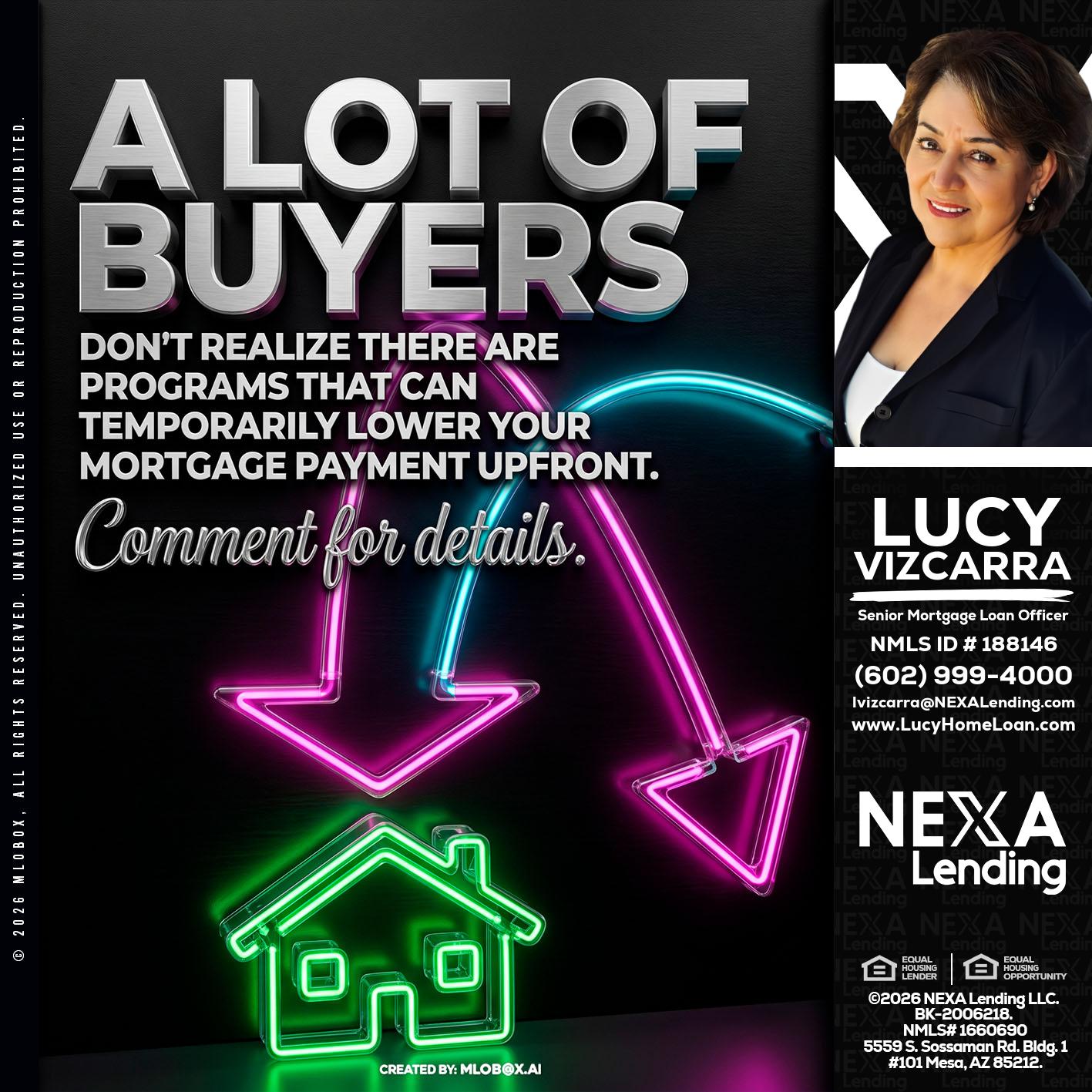 A LOT OF BUYERS - Lucy Vizcarra -Mortgage Loan Officer