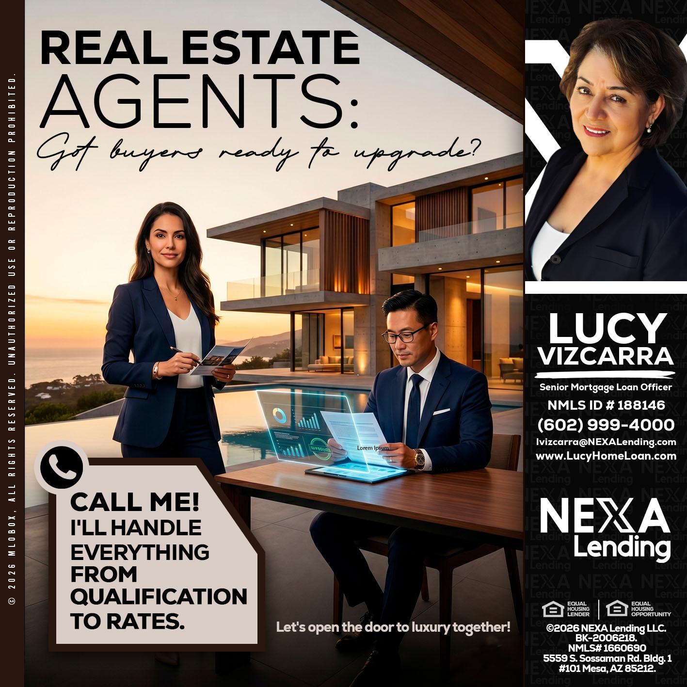 REAL ESTATE AGENTS - Lucy Vizcarra -Mortgage Loan Officer