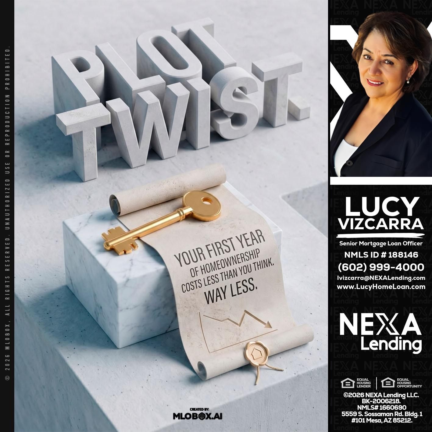 PLOT TWIST - Lucy Vizcarra -Mortgage Loan Officer