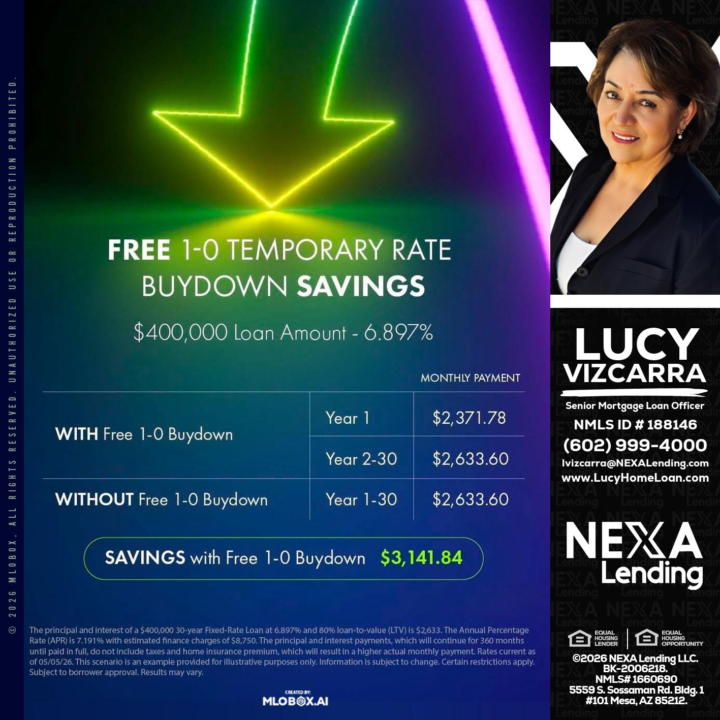 BUYDOWN - Lucy Vizcarra -Mortgage Loan Officer
