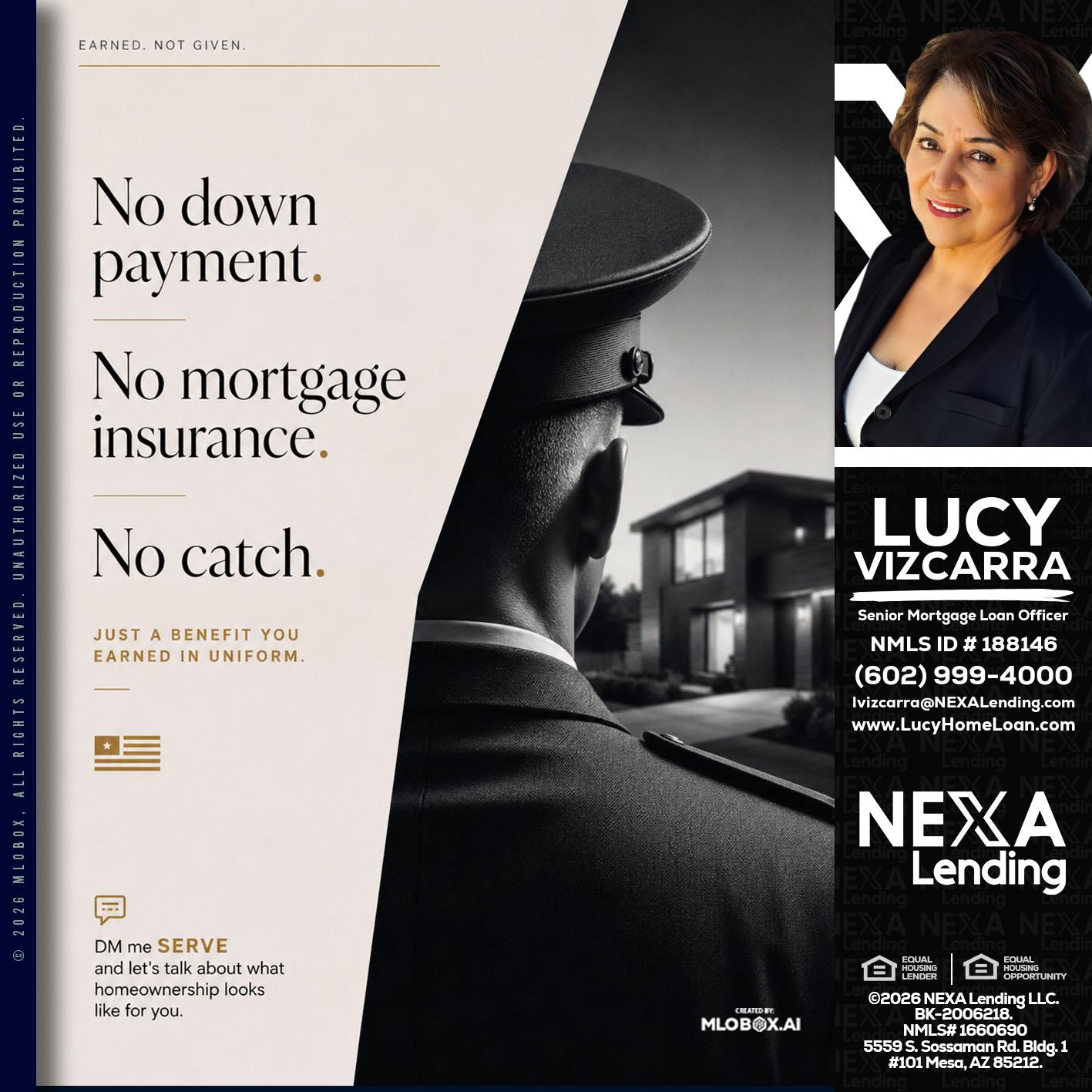 NO DOWN PAYMENT - Lucy Vizcarra -Mortgage Loan Officer