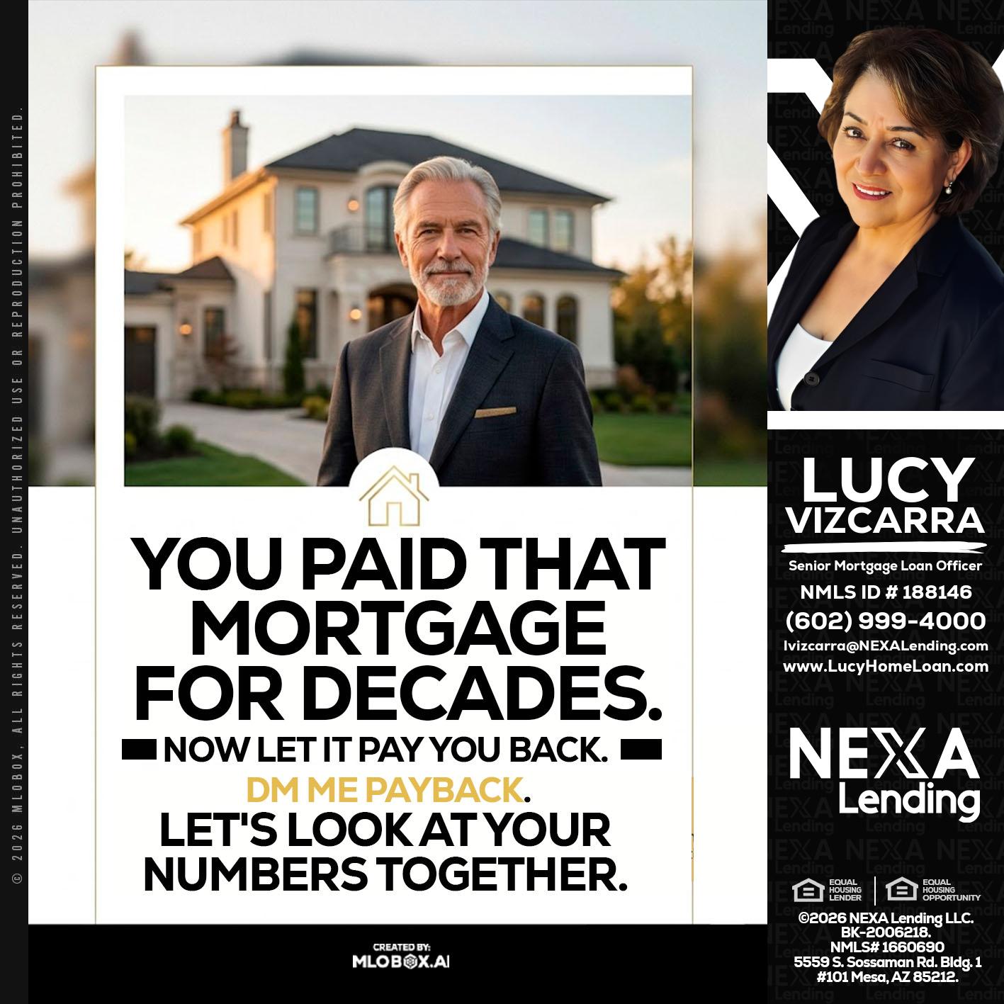 YOU PAID THAT MORTGAGE - Lucy Vizcarra -Mortgage Loan Officer