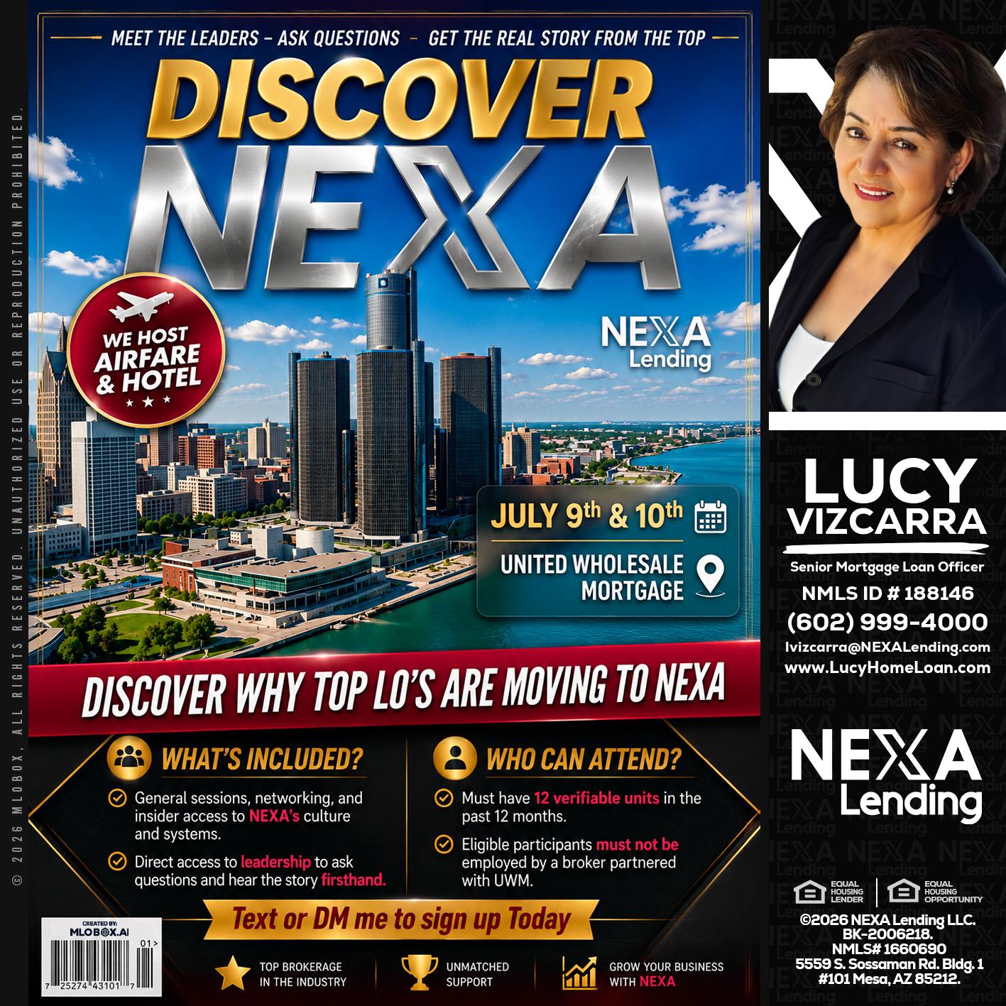 DISCOVER NEXA - Lucy Vizcarra -Mortgage Loan Officer