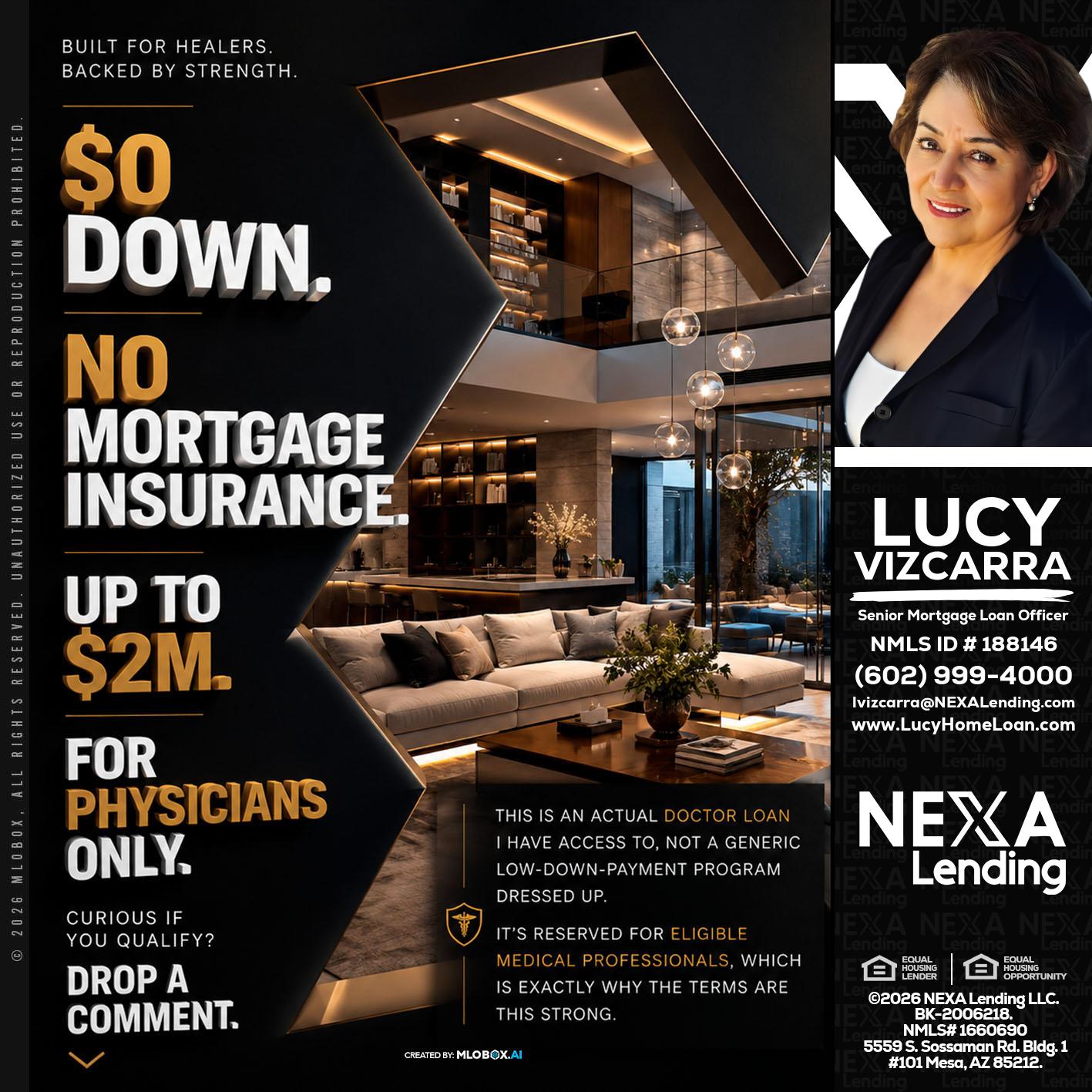 $0 DOWN - Lucy Vizcarra -Mortgage Loan Officer