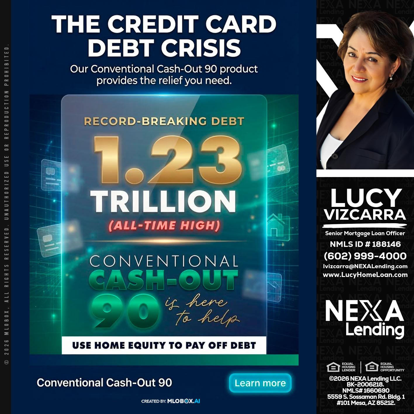 THE CREDIT CARD - Lucy Vizcarra -Mortgage Loan Officer