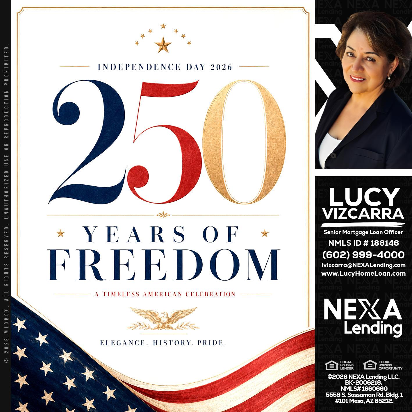 250 YEARS - Lucy Vizcarra -Mortgage Loan Officer