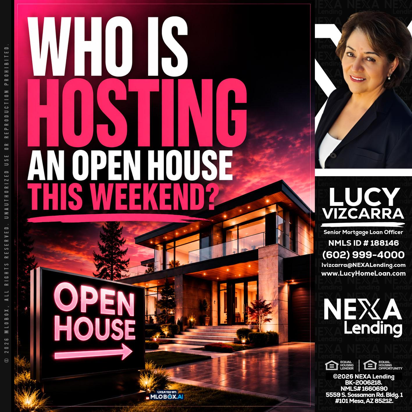 who's is hosting - Lucy Vizcarra -Mortgage Loan Officer