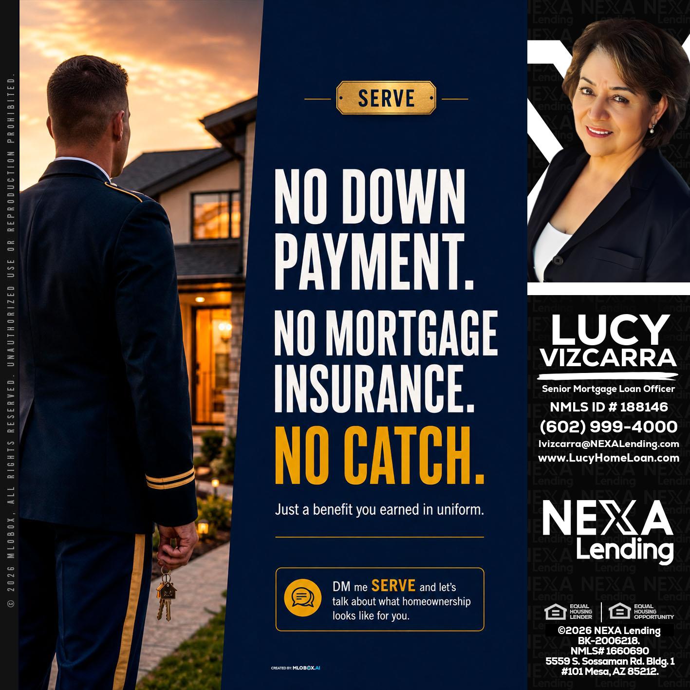 NO DOWN PAYMENT - Lucy Vizcarra -Mortgage Loan Officer