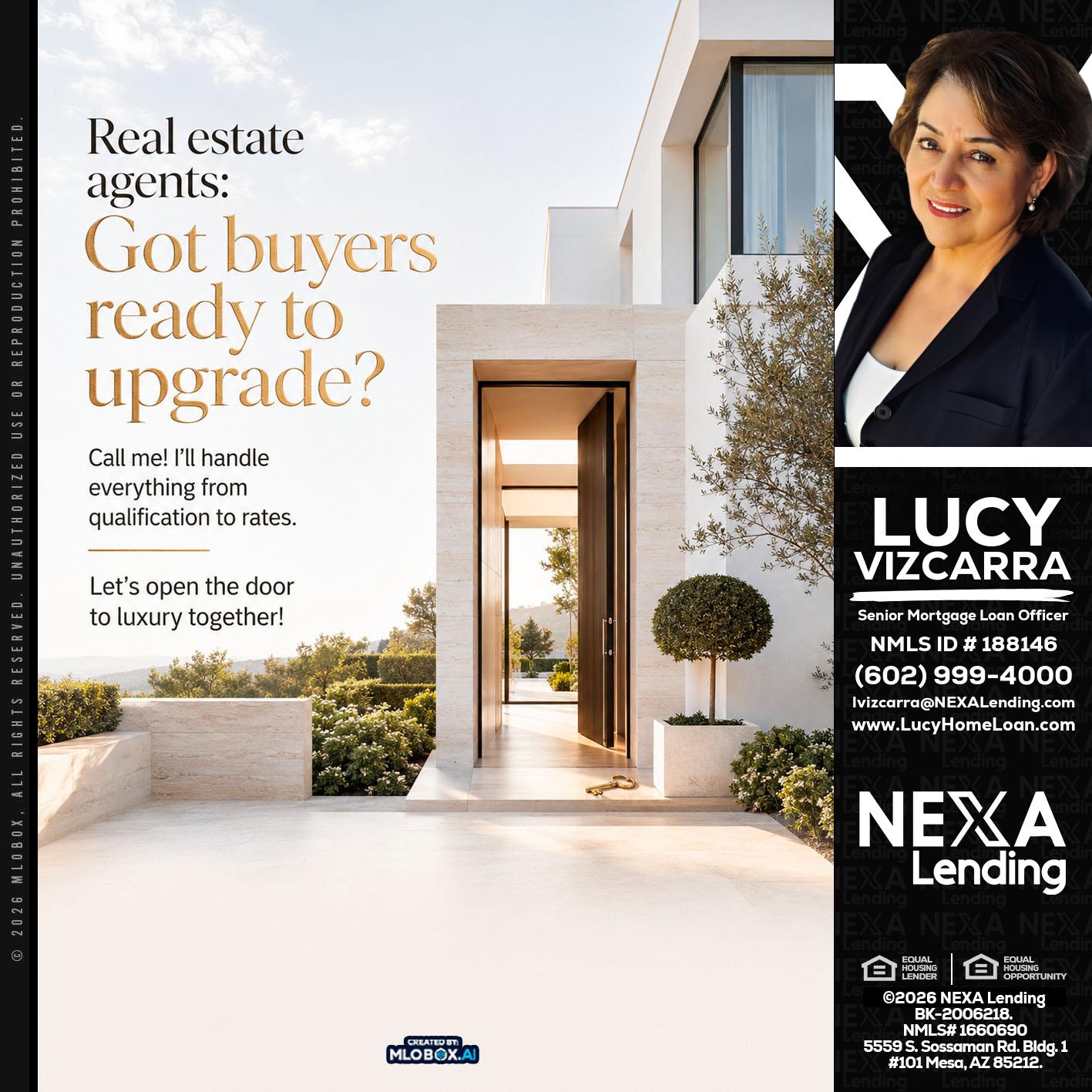 REAL ESTATE AGENTS - Lucy Vizcarra -Mortgage Loan Officer